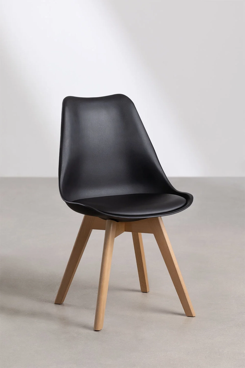 PACK 4 SILLAS EAMES ACOLCHADA EN COLOR NEGROS - 2
