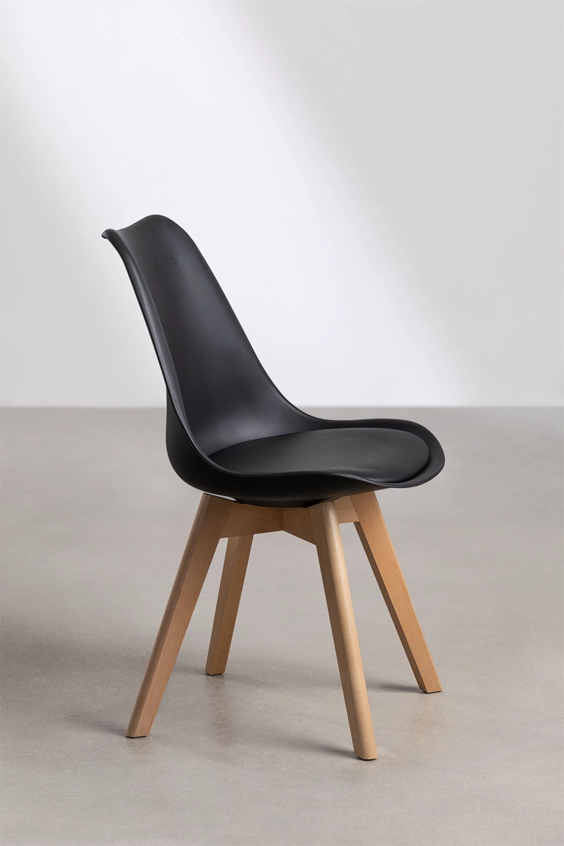 PACK 4 SILLAS EAMES ACOLCHADA EN COLOR NEGROS - 3