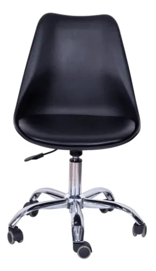 PACK 2 SILLAS DE ESCRITORIO TULIP EAMES ACOLCHADA GIRATORIA EN COLOR NEGRO - 3