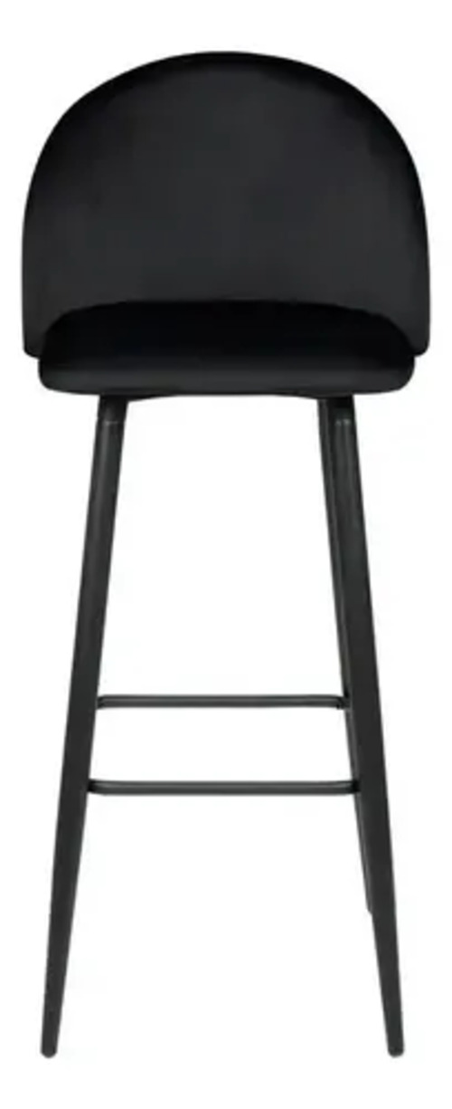 PACK 2 PISOS DE BAR TABURETE VELVET 66CM TERCIOPELO EN COLOR NEGRO - 2