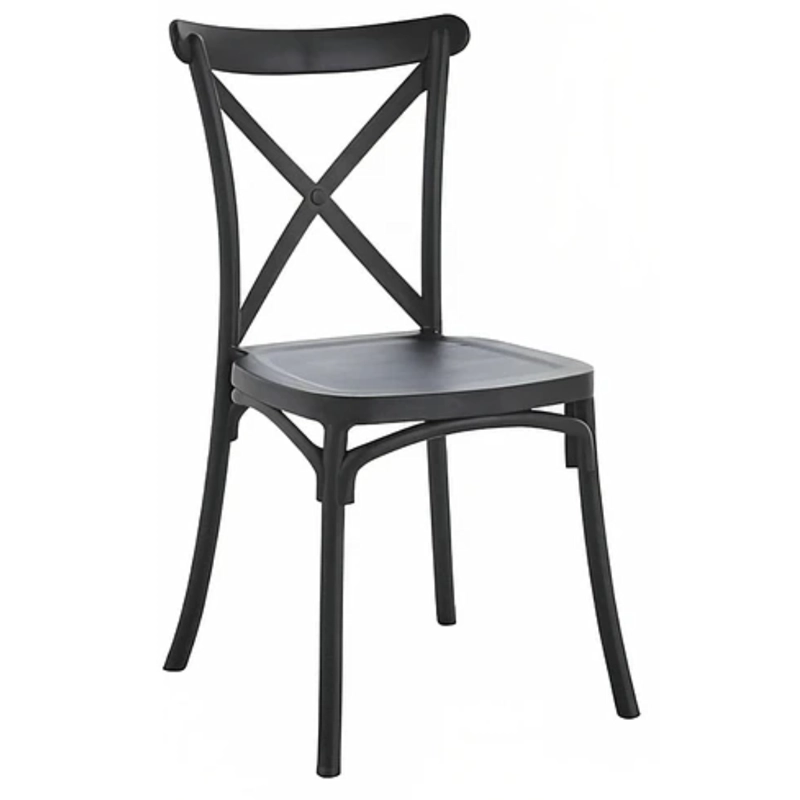SILLA CROSSBACK EN COLOR NEGRO - 1