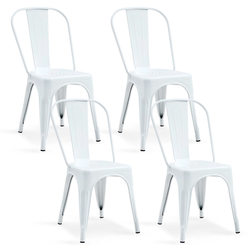 PACK 4 SILLAS TOLIX EN COLOR BLANCOS - 1