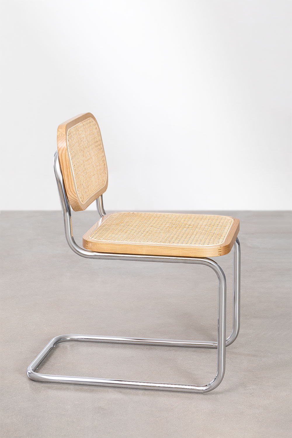 SILLA BREUER NATURAL MADERA Y RATÁN - 2