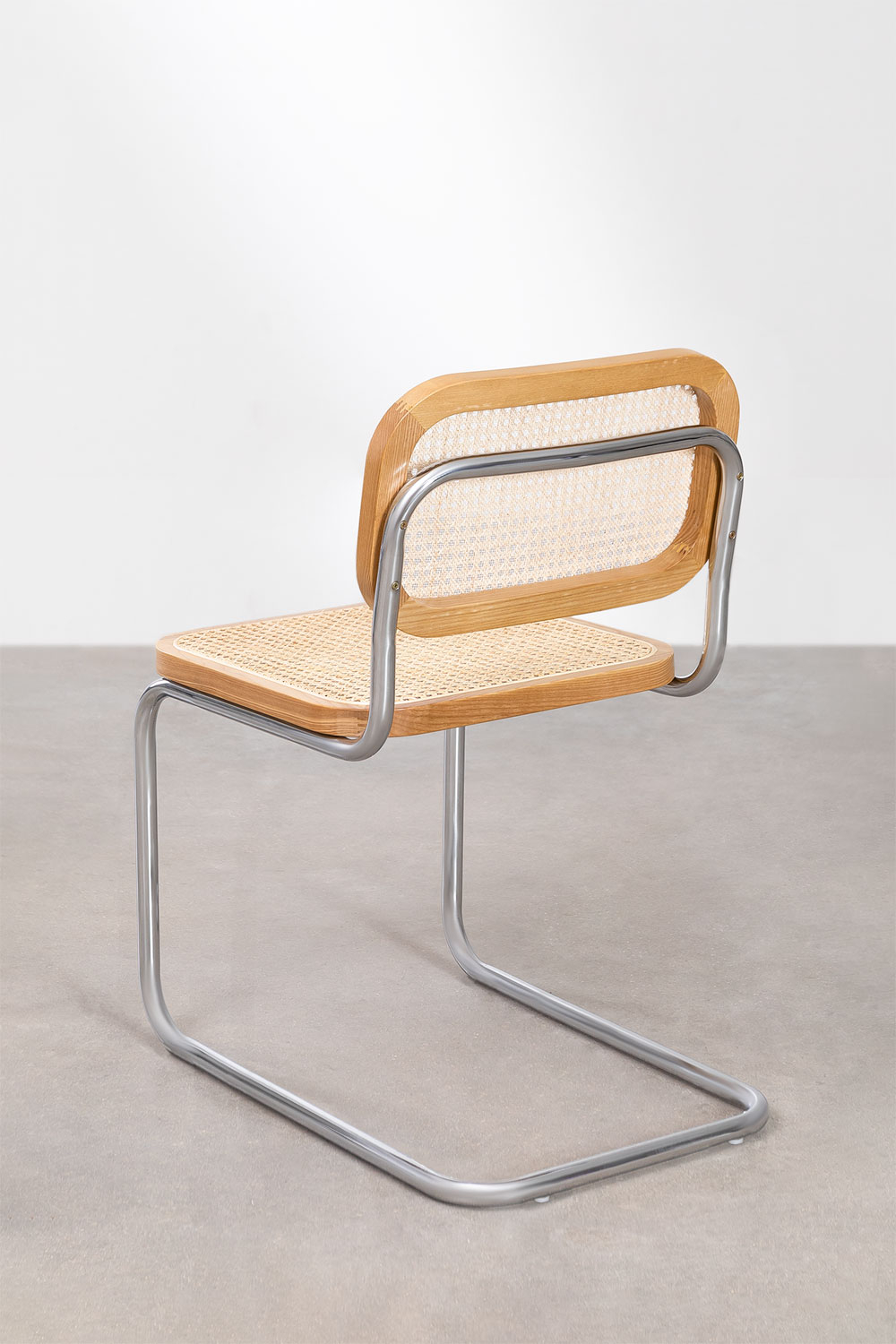 SILLA BREUER NATURAL MADERA Y RATÁN - 3