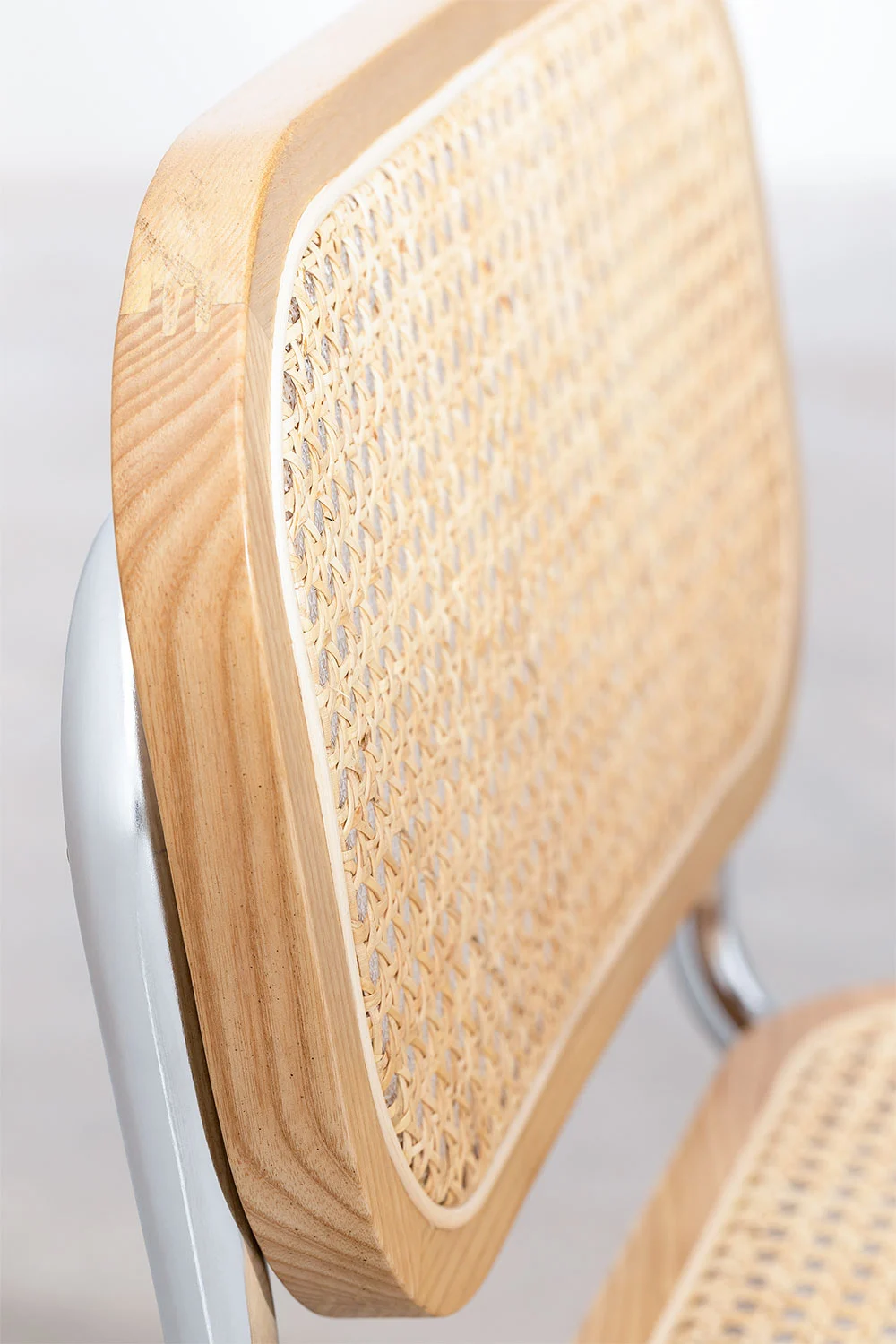 SILLA BREUER NATURAL MADERA Y RATÁN - 4