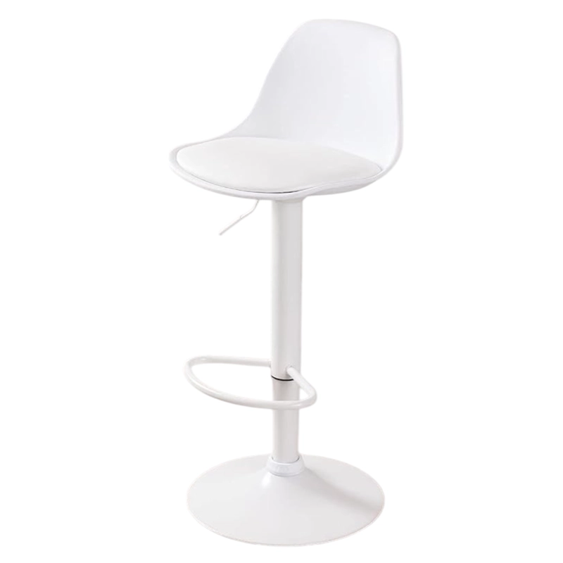 TABURETE EAMES BASE EN COLOR BLANCO PARA COCINA O BAR EN COLOR BLANCO - 1