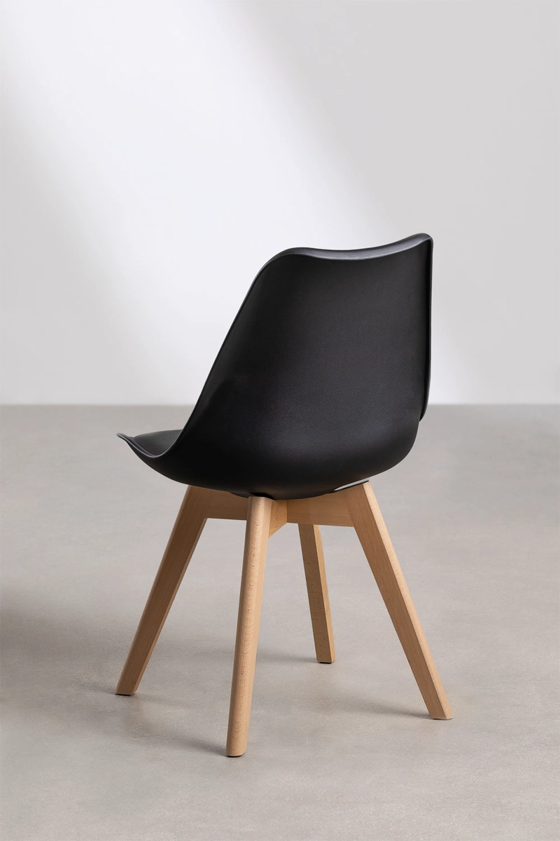 SILLA EAMES ACOLCHADA EN COLOR NEGRO - 3