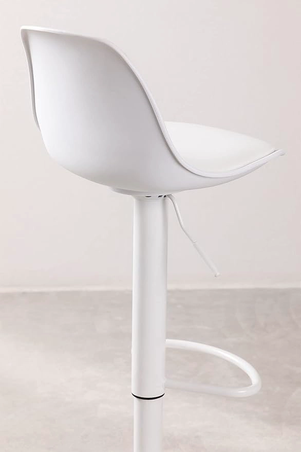 PACK 2 TABURETES EAMES BASE EN COLOR BLANCO PARA COCINA O BAR EN COLOR BLANCO - 4
