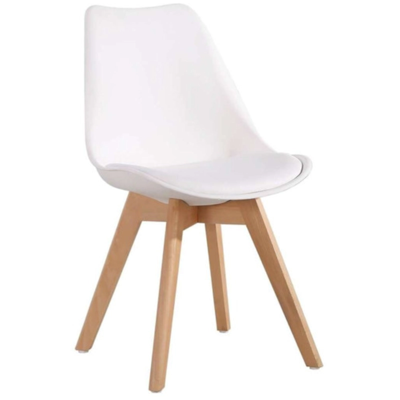 SILLA EAMES ACOLCHADA EN COLOR BLANCO - 1
