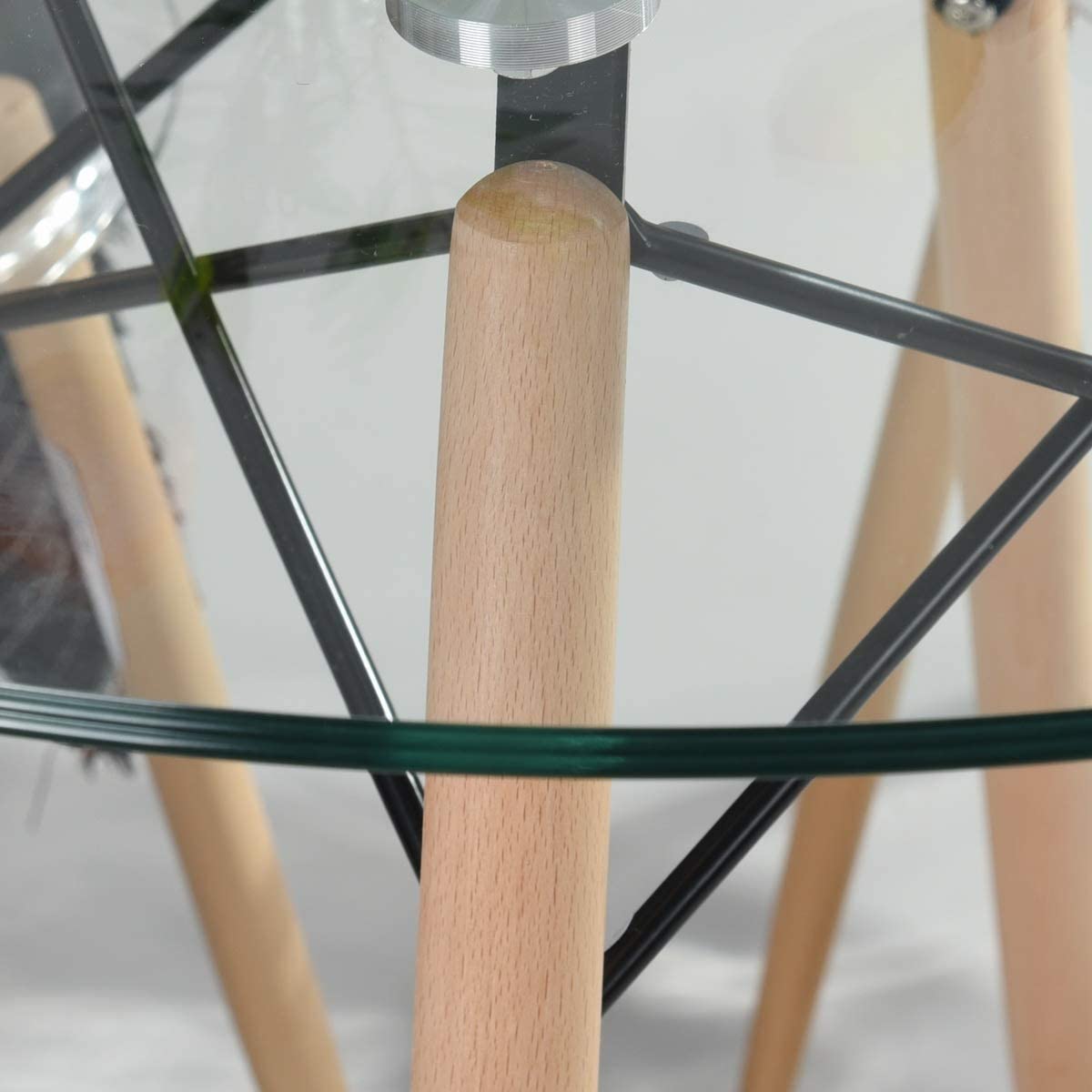 MESA EAMES REDONDA DE VIDRIO 80CM - 3