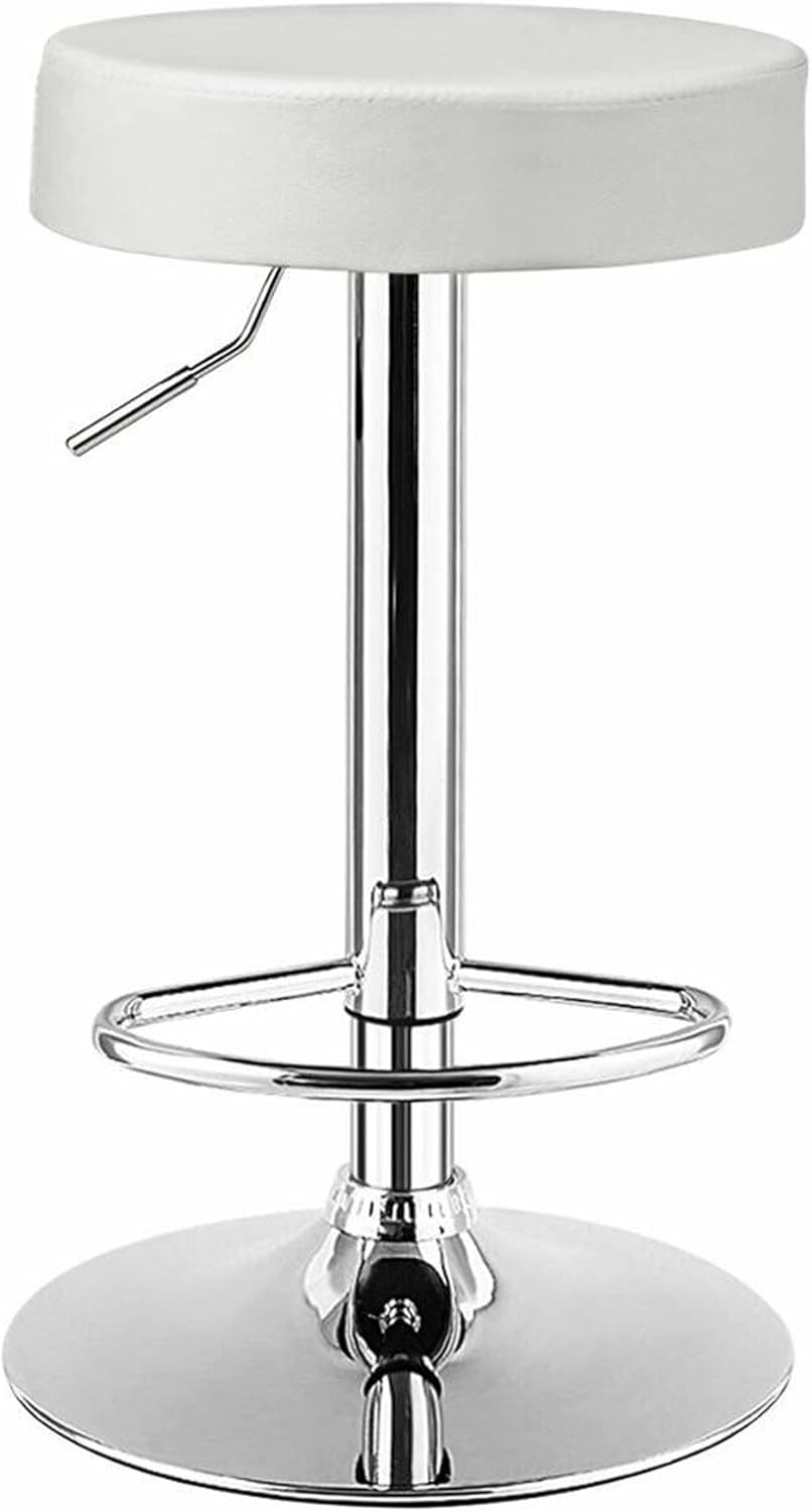 PACK 2 TABURETES PISO BAR ALTURA REGULABLE EN COLOR BLANCOS - 2