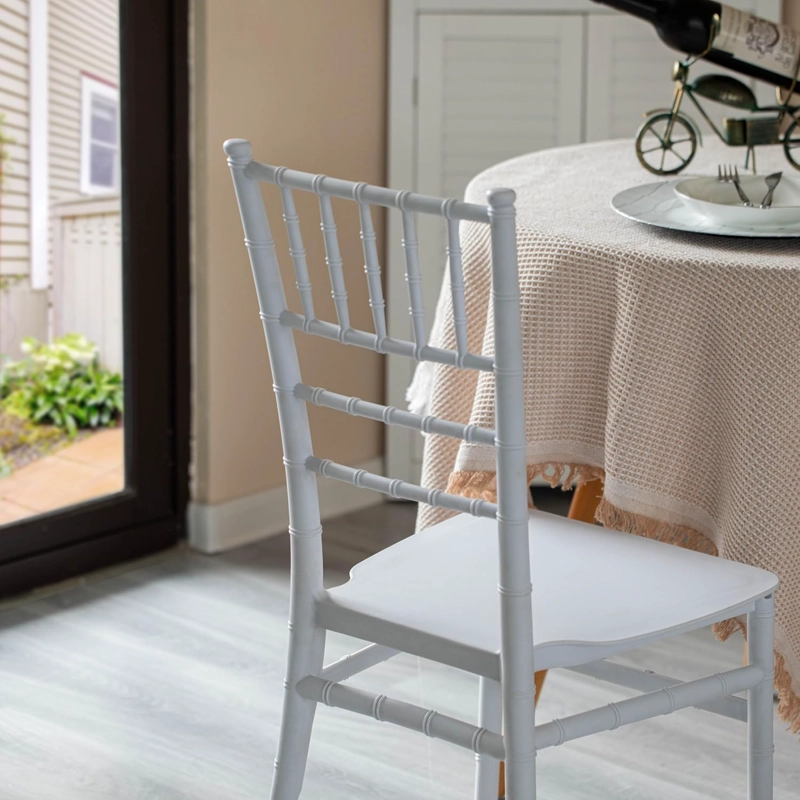 SILLA CHIAVARI APILABLE PARA COMEDOR TERRAZA EVENTOS EN COLOR BLANCO - 6