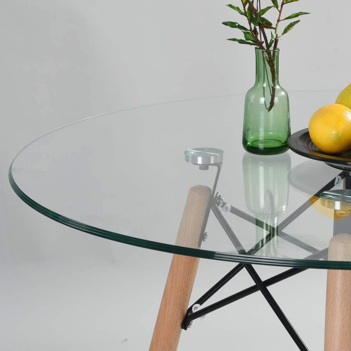 MESA EAMES REDONDA DE VIDRIO 100CM - 2