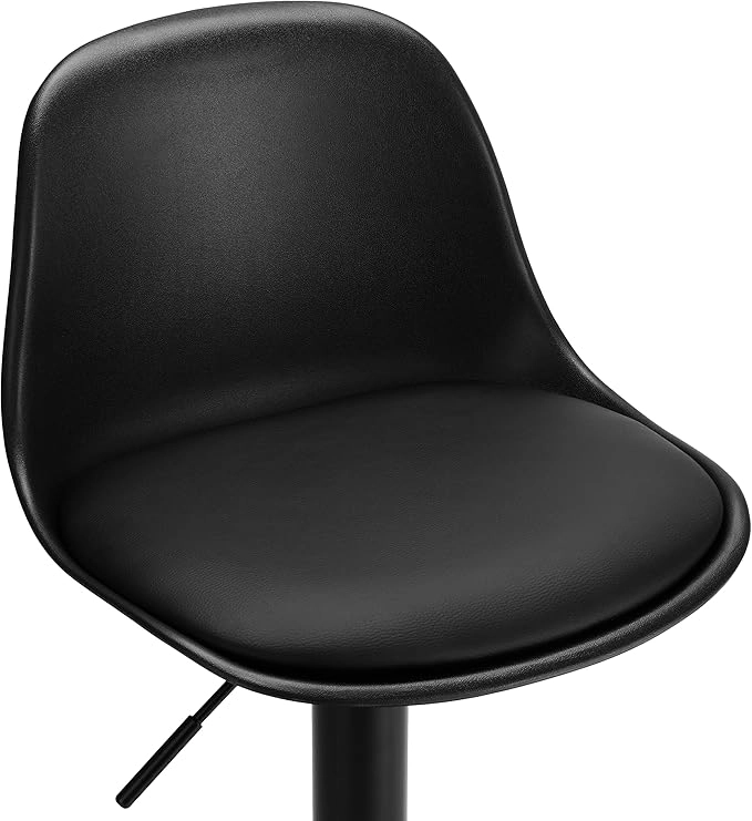 TABURETE EAMES BASE EN COLOR NEGRO PARA COCINA O BAR EN COLOR NEGRO - 4