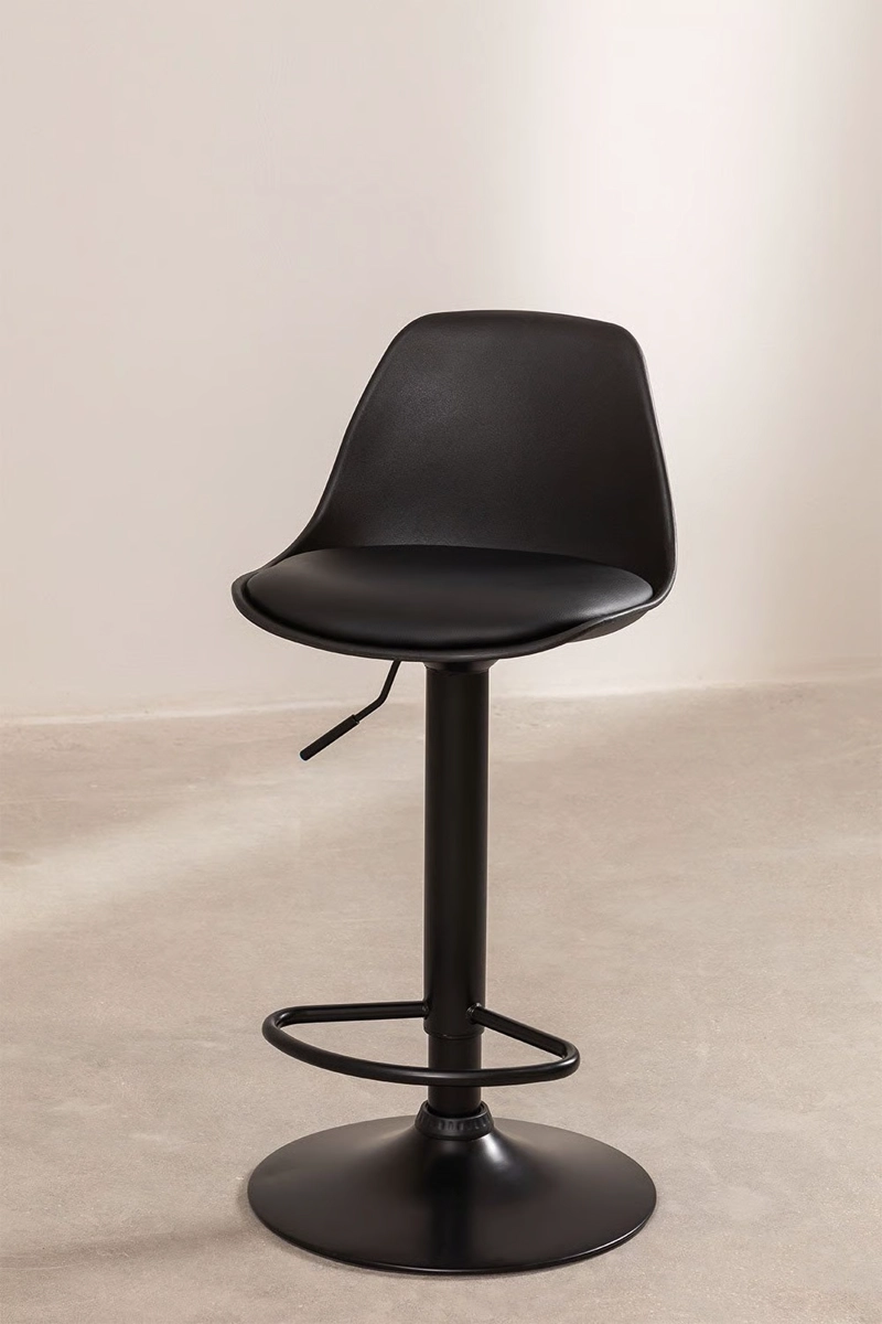 PACK 2 TABURETES EAMES BASE EN COLOR NEGRO PARA COCINA O BAR EN COLOR NEGRO - 2