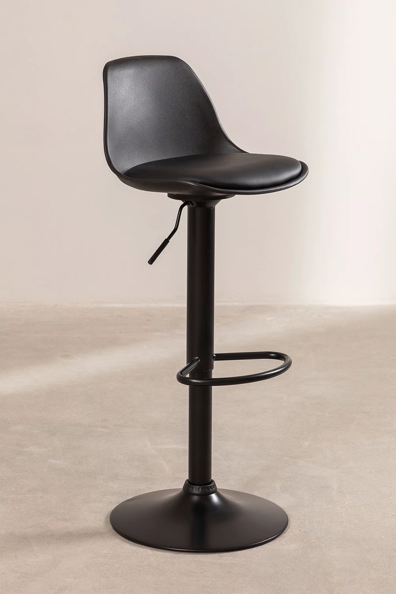 PACK 2 TABURETES EAMES BASE EN COLOR NEGRO PARA COCINA O BAR EN COLOR NEGRO - 3