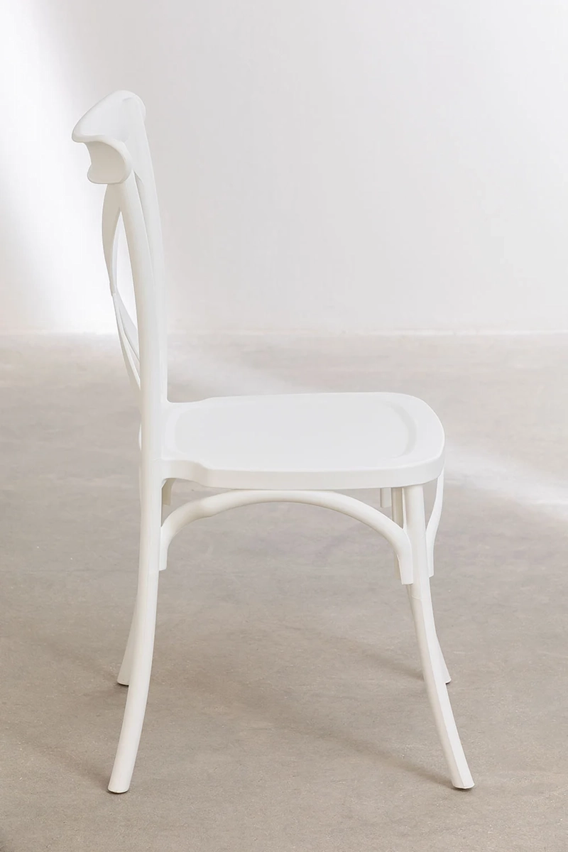 SILLA CROSSBACK EN COLOR BLANCO - 2