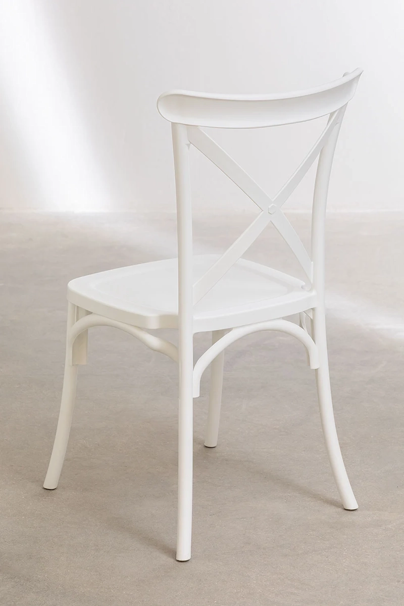 SILLA CROSSBACK EN COLOR BLANCO - 3