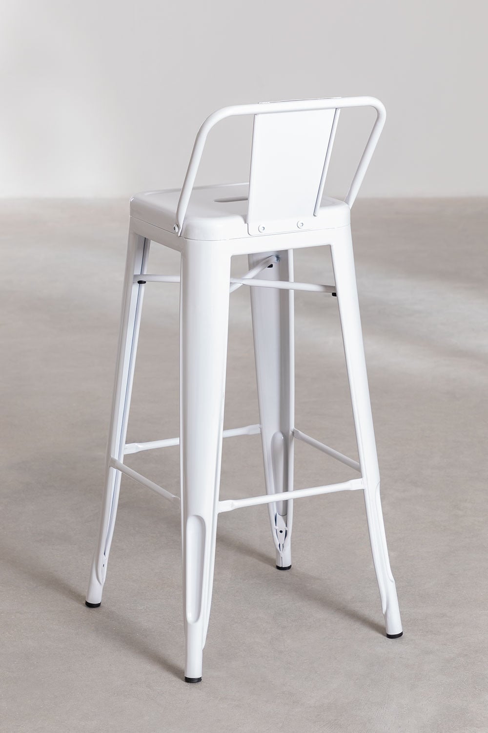 TABURETE TOLIX CLASICO EN COLOR BLANCO 66CM - 3