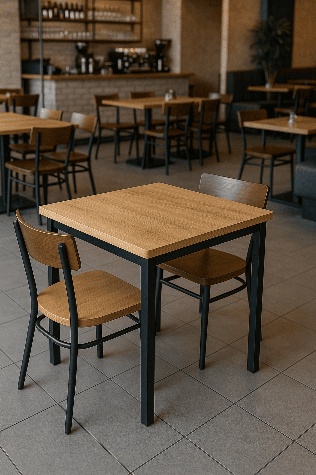 MESA 60X60 PARA RESTAURANTE CAFETERIA CASINO TERRAZA COMEDOR - 4