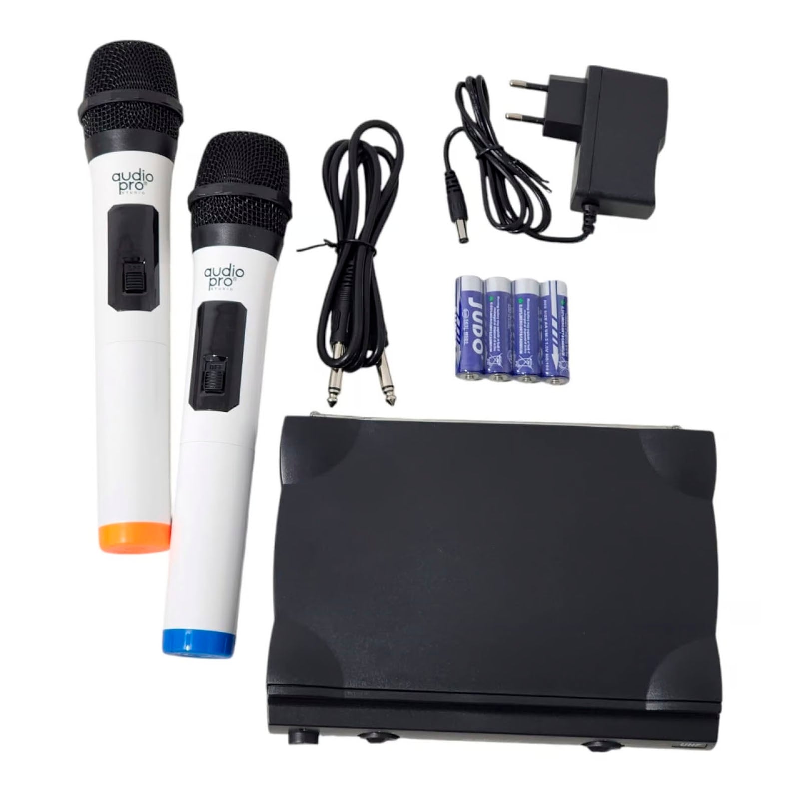 KIT DE 2 MICROFONOS INALAMBRICOS KARAOKE AUDIOPRO - 2