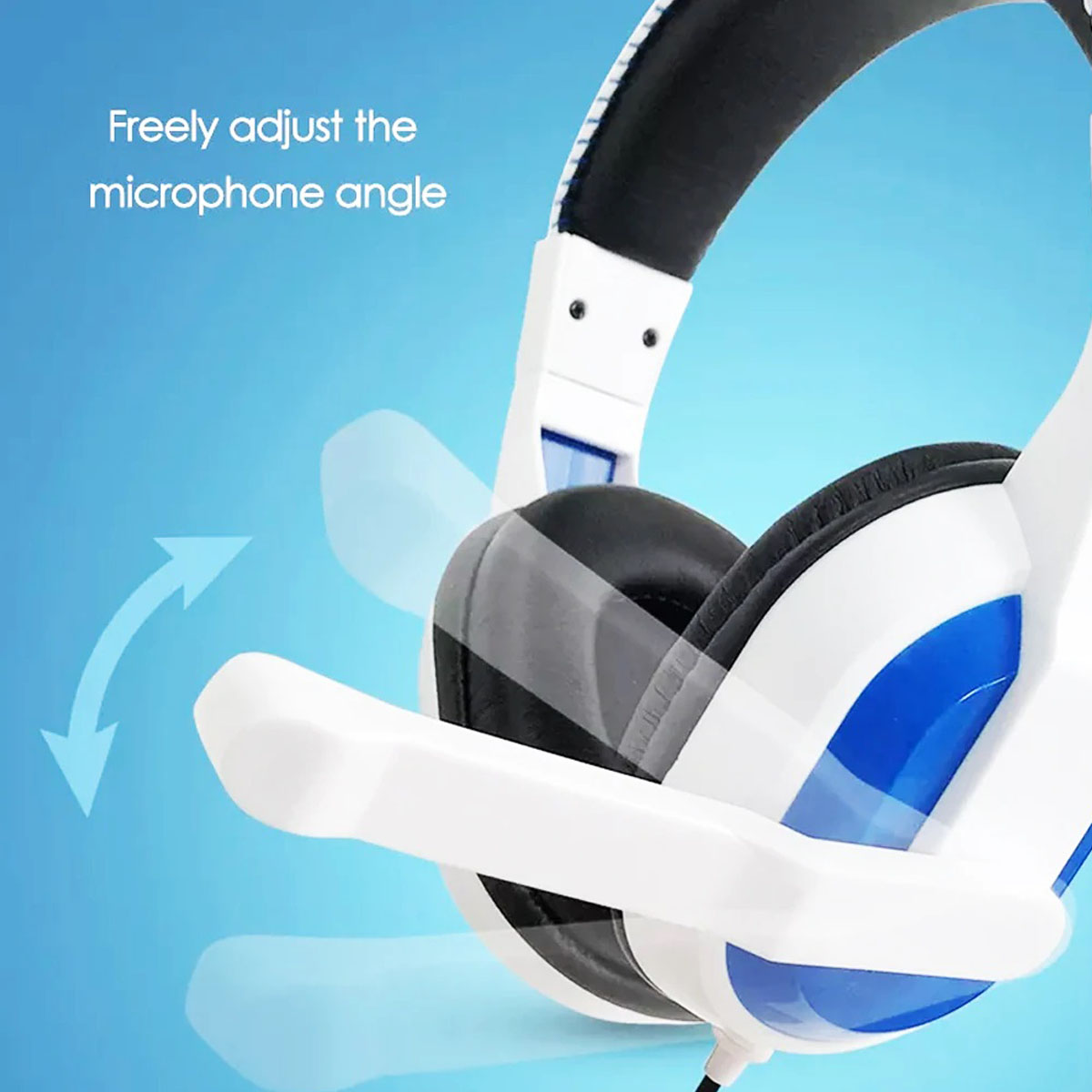 AUDÍFONOS GAMER IPEGA HEADSET CONSOLA PG-R023B BLANCO MICRÓFONO - 4
