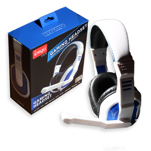 AUDÍFONOS GAMER IPEGA HEADSET CONSOLA PG-R023B BLANCO MICRÓFONO - 6