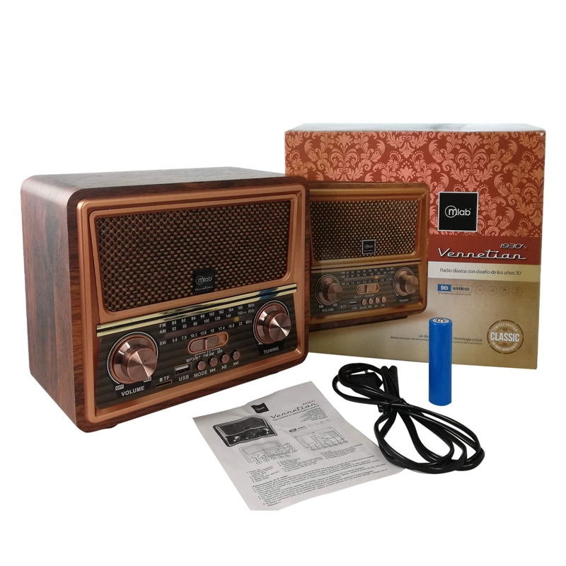 RADIO AM FM VINTAGE BLUETOOTH RETRO VENNETIAN - 5