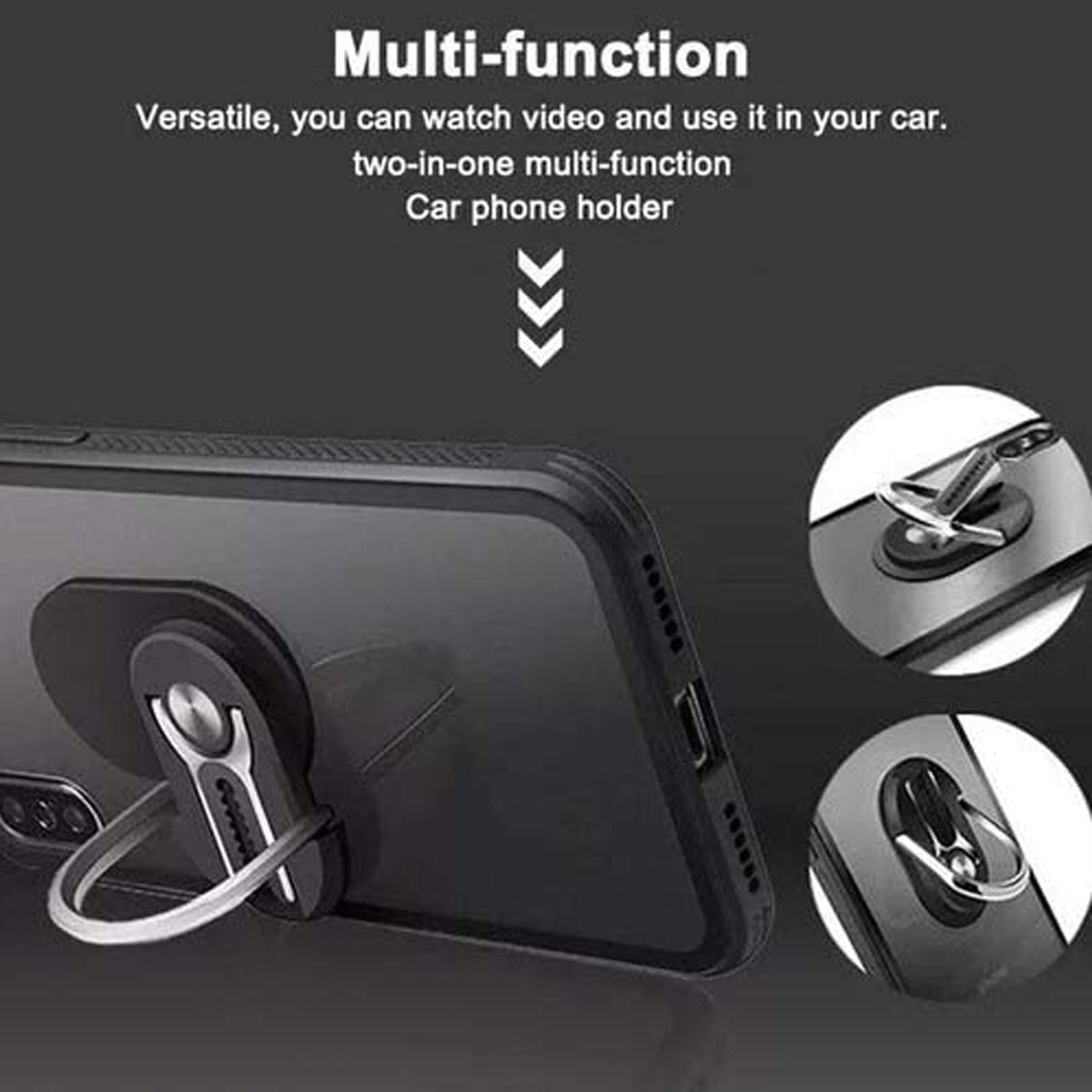 SOPORTE PARA AUTO IVON ANILLO FC01 NEGRO - 5