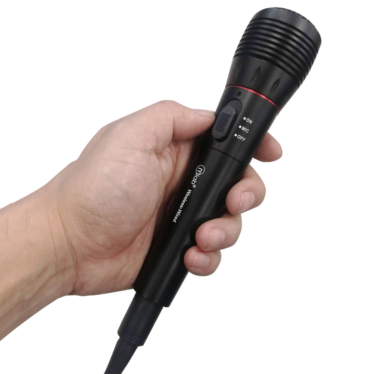 MICRÓFONO DUAL INALÁMBRICO ALÁMBRICO 8773 MICROLAB SM73 - 2