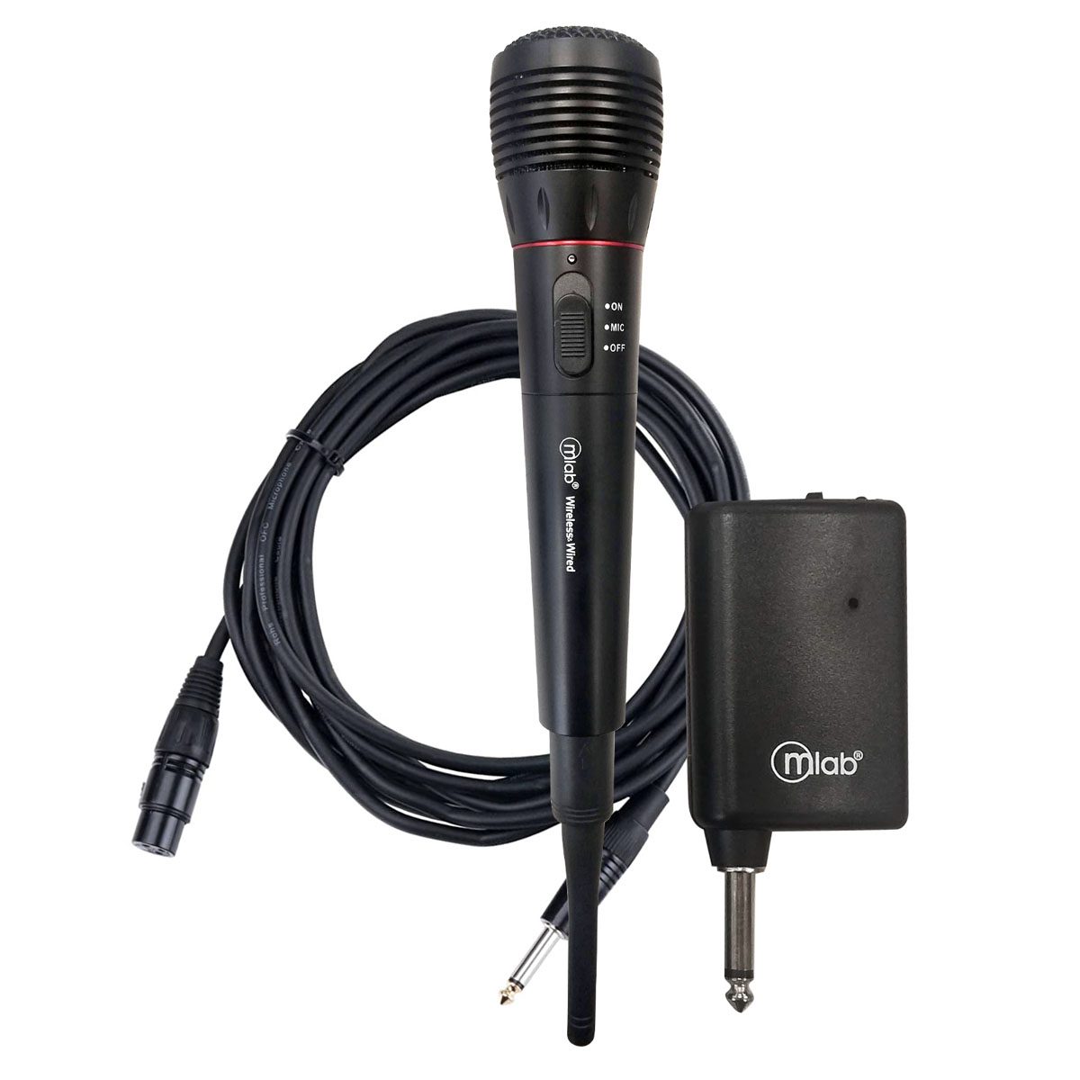 MICRÓFONO DUAL INALÁMBRICO ALÁMBRICO 8773 MICROLAB SM73 - 7