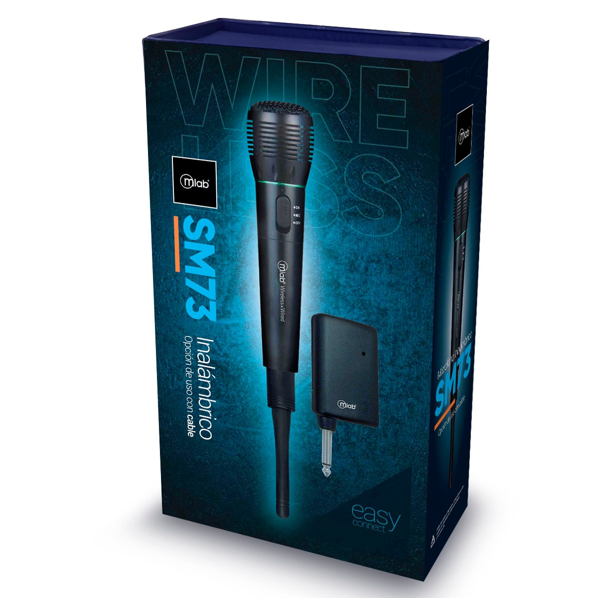 MICRÓFONO DUAL INALÁMBRICO ALÁMBRICO 8773 MICROLAB SM73 - 9