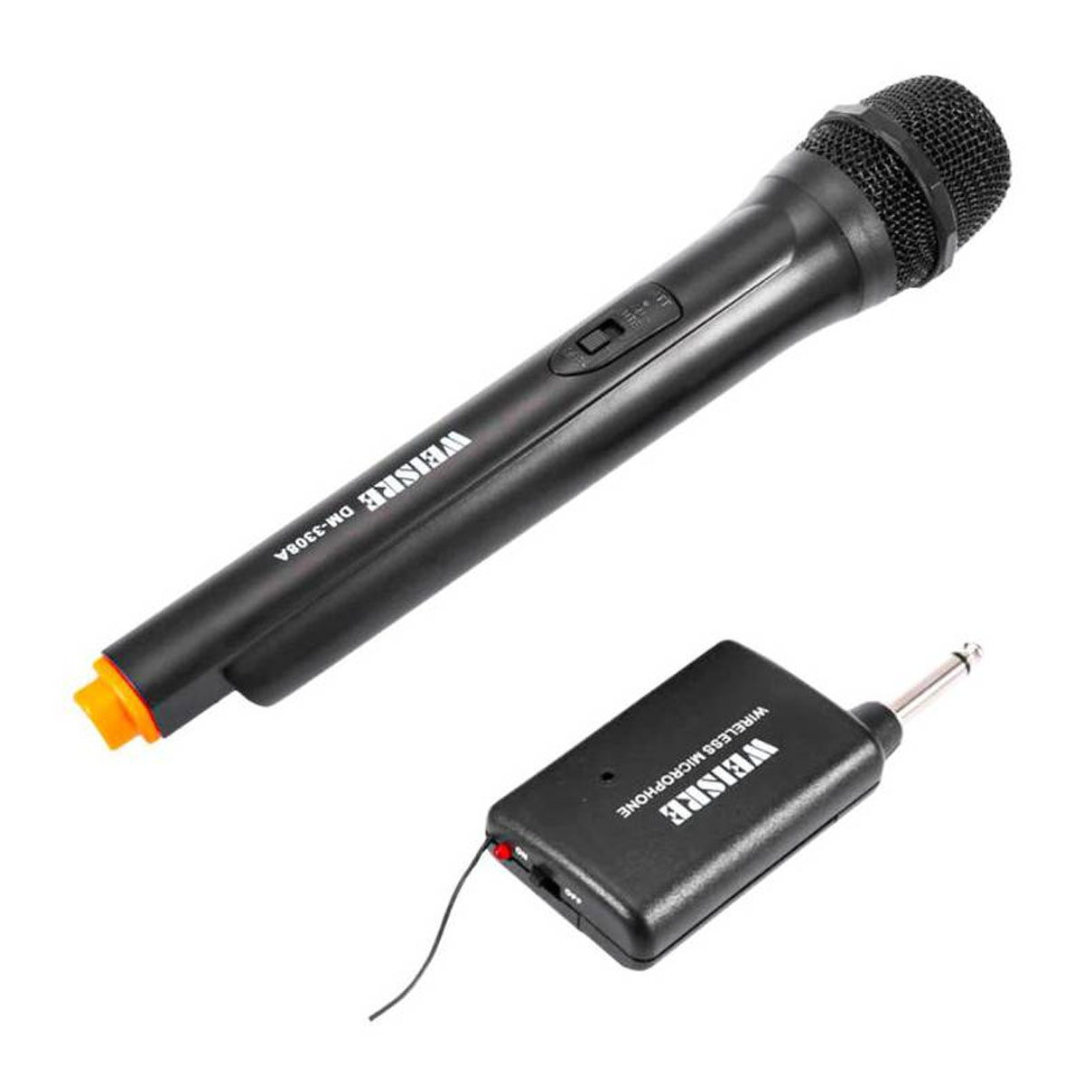 MICRÓFONO INALÁMBRICO WEISRE DM-3308A NEGRO - 1