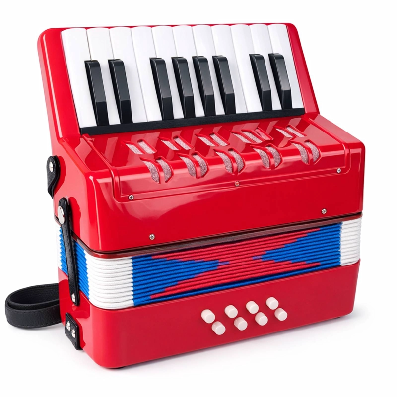 ACORDEON DE NIÑO 17 TECLAS 8 BAJOS COLOR ROJO NUTECH ROJO - 1