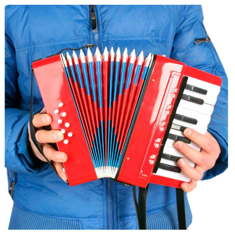 ACORDEON DE NIÑO 17 TECLAS 8 BAJOS COLOR ROJO NUTECH ROJO - 2
