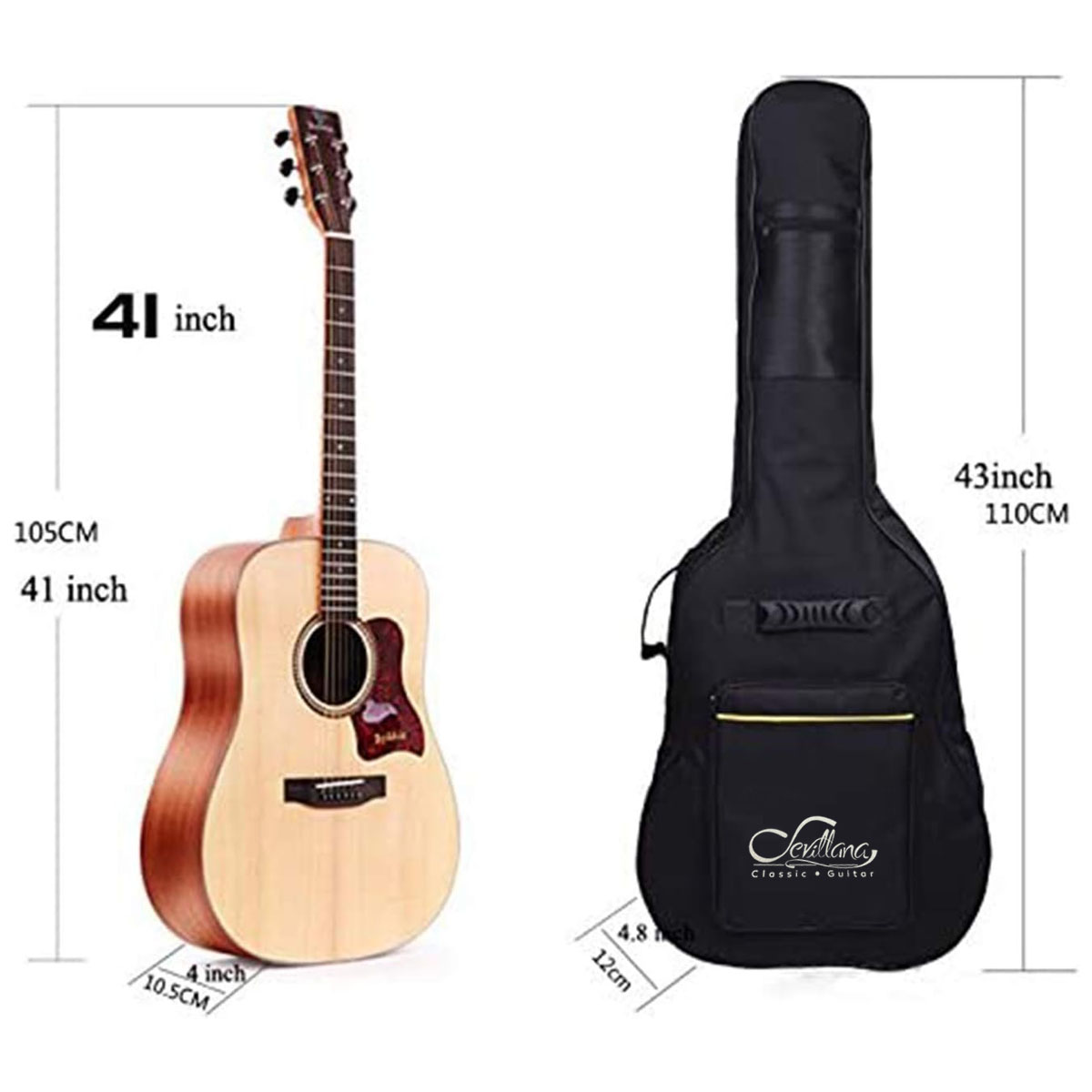 FUNDA SEVILLANA ALGODÓN ACOLCHADA GUITARRA 41” - 3
