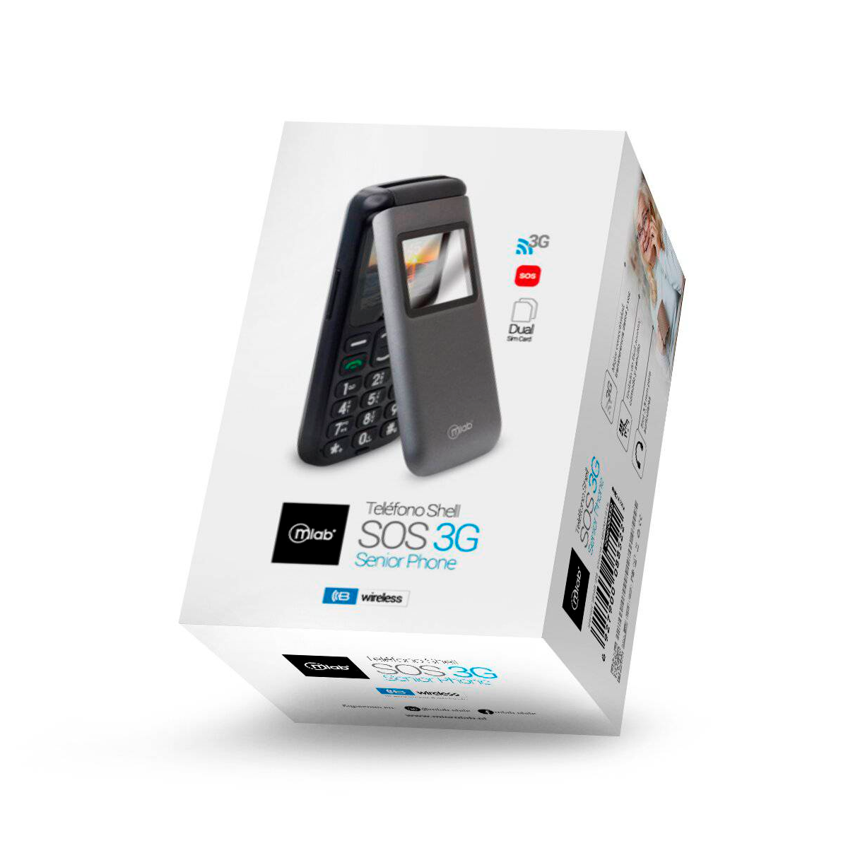 TELÉFONO CELULAR DE ADULTO MAYOR  ALMEJA GRAPHITE - 5