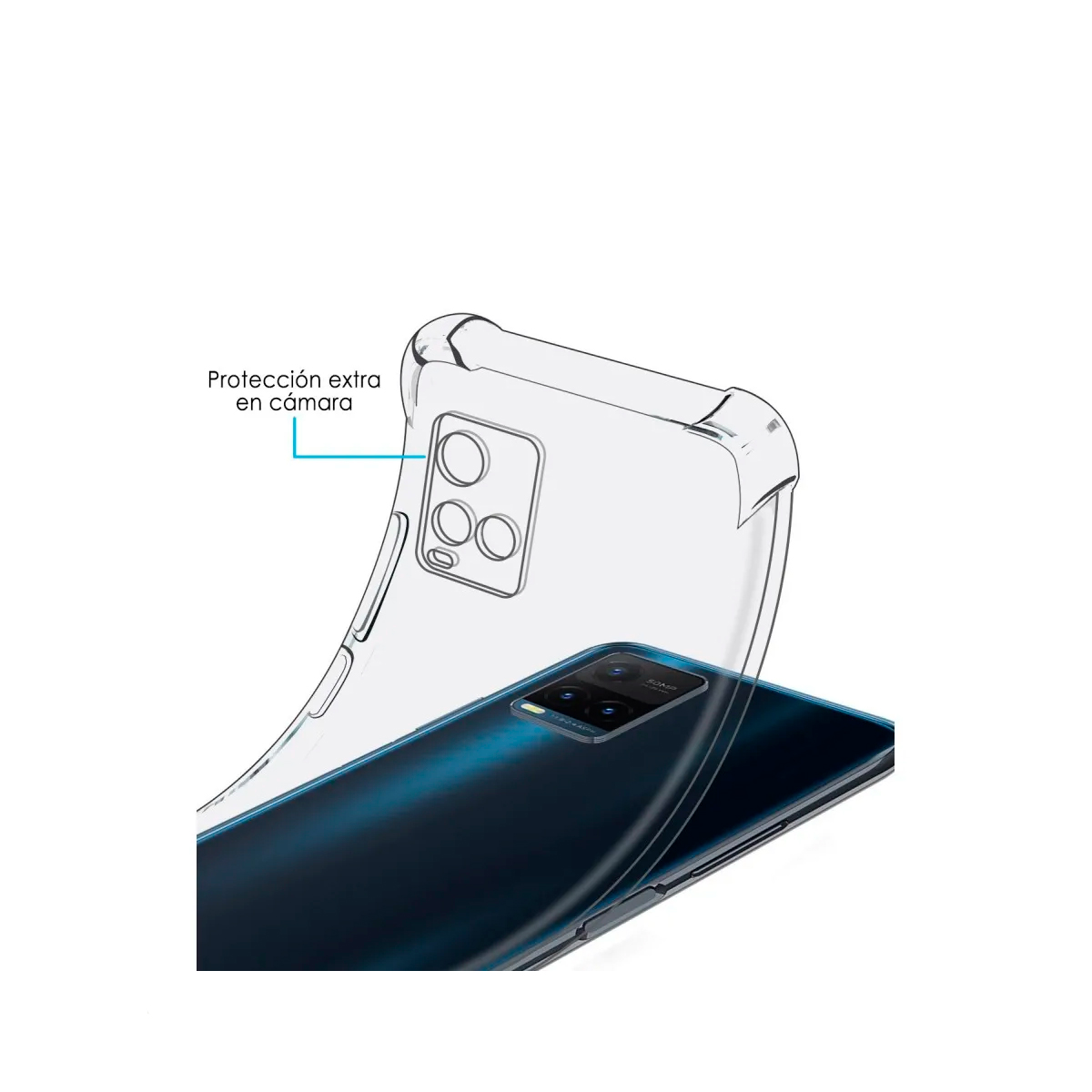CARCASA JOIGO VIVO Y21S / Y33S / Y33 TRANSPARENTE REFORZADO - 3