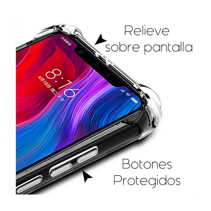 CARCASA JOIGO SAMSUNG A02S TRANSPARENTE REFORZADO - 3