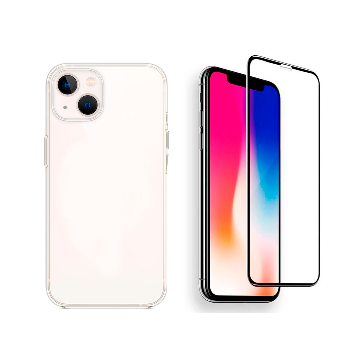 CARCASA JOIGO PACK IPHONE 13 TRANSPARENTE + LÁMINA VIDRIO - 1