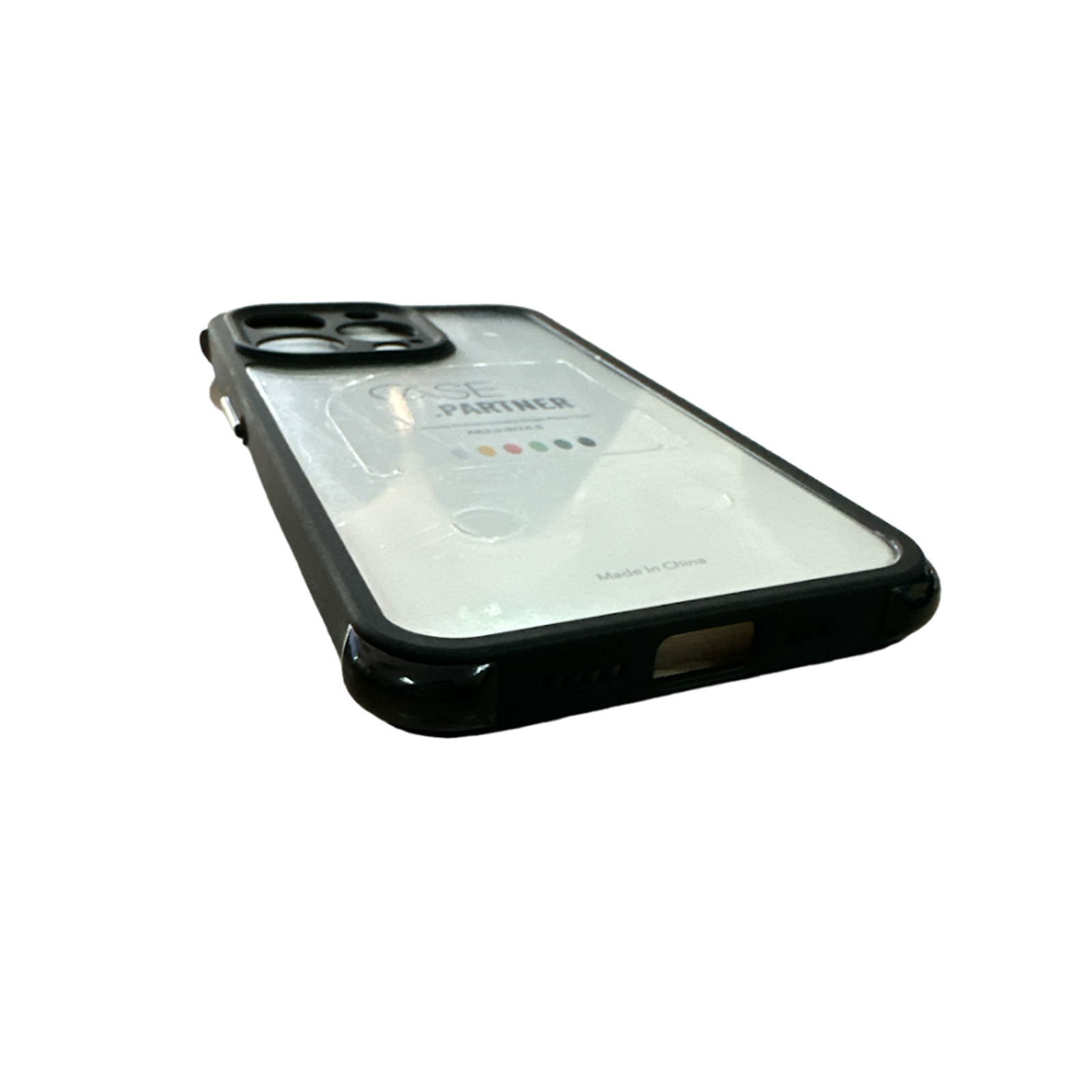CARCASA JOIGO IPHONE 13 14 TRANSPARENTE BORDE VERDE CLARO - 3