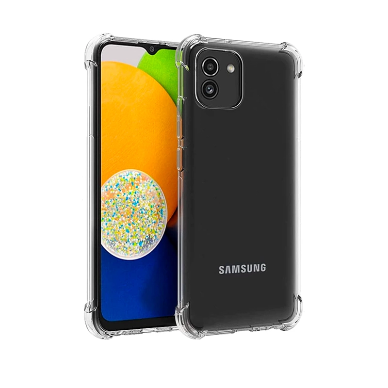 CARCASA JOIGO SAMSUNG A03 TRANSPARENTE REFORZADA - 1