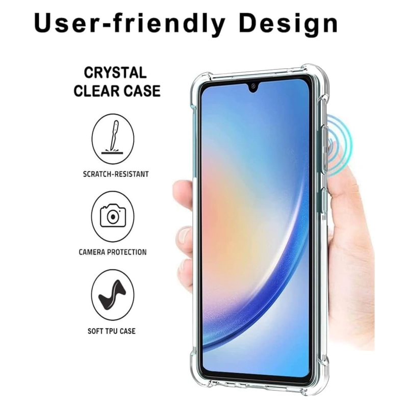CARCASA JOIGO SAMSUNG A34 5G TRANSPARENTE REFORZADA - 3