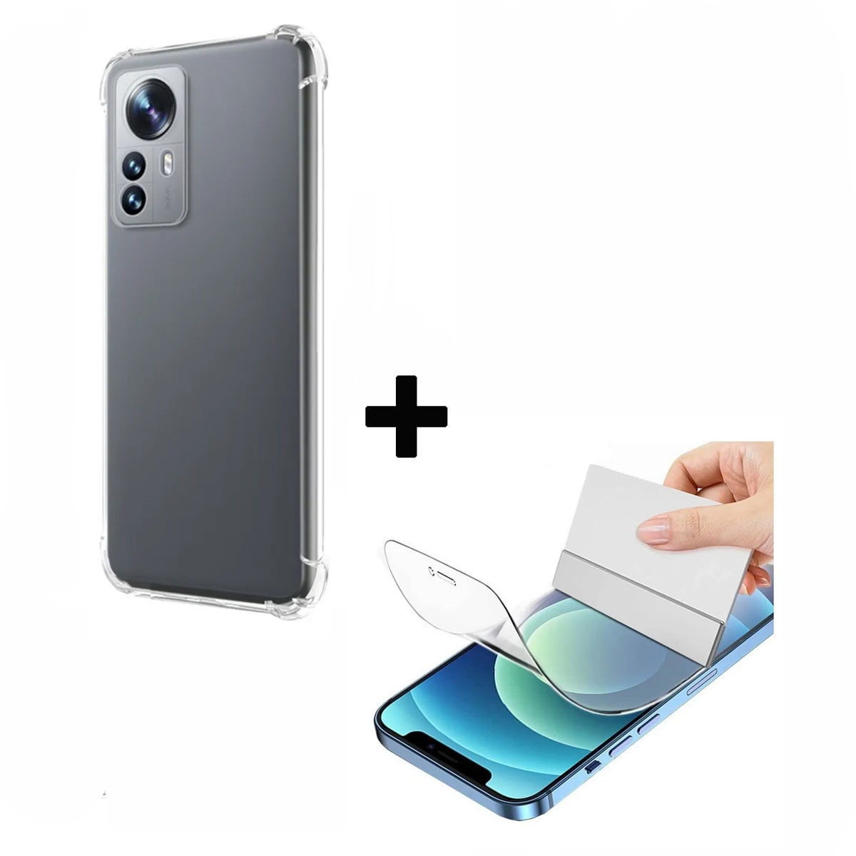CARCASA JOIGO TRANSPARENTE REFOR LÁMINA HIDROGEL XIAOMI 12PRO - 1
