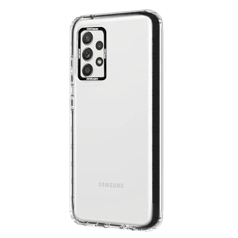 CARCASA JOIGO SAMSUNG S22 ULTRA REFORZADO FLUOR TRANSPARENTE BORDE NEGRO - 1