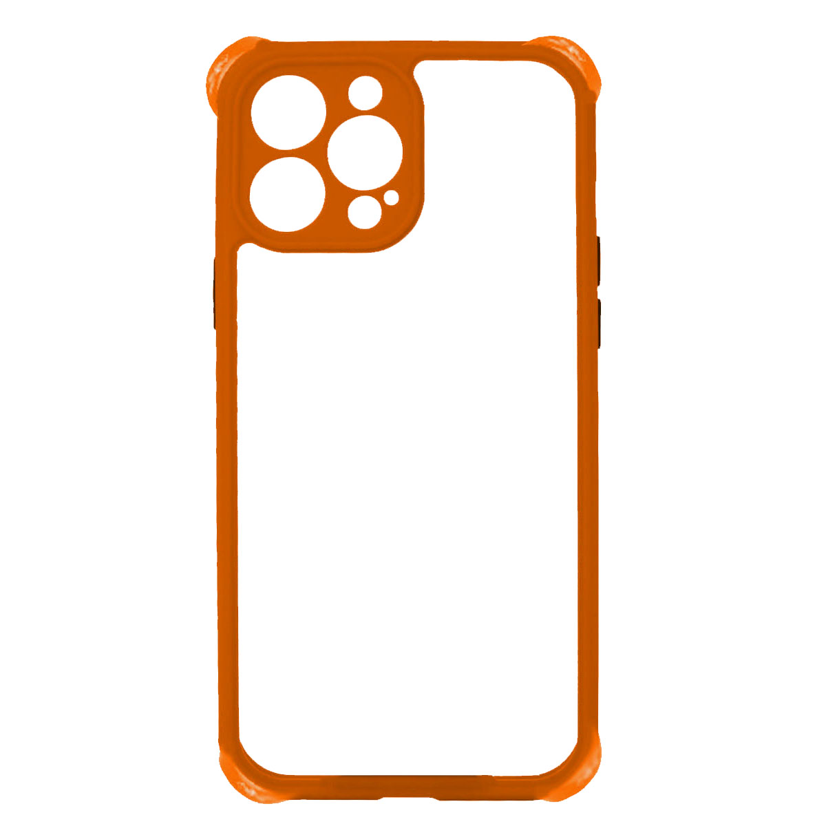 CARCASA JOIGO IPHONE 13 PRO TRANSPARENTE BORDE NARANJA - 1