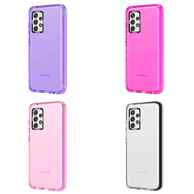 CARCASA JOIGO SAMSUNG A33 FLUOR TRANSPARENTE BORDE NEGRO - 2