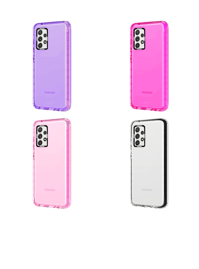 CARCASA JOIGO SAMSUNG A33 FLUOR TRANSPARENTE BORDE NEGRO - 6