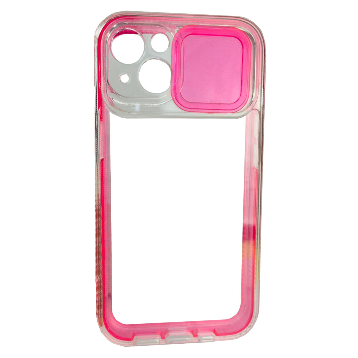 CARCASA JOIGO IPHONE 13 PRO TRANSPARENTE 360° FLUOR ROSADO - 1