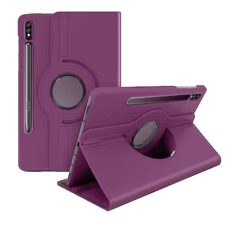 CARCASA GIRATORIA COMPATIBLE CON TABLET SAMSUNG S7 S8 LILA - 1